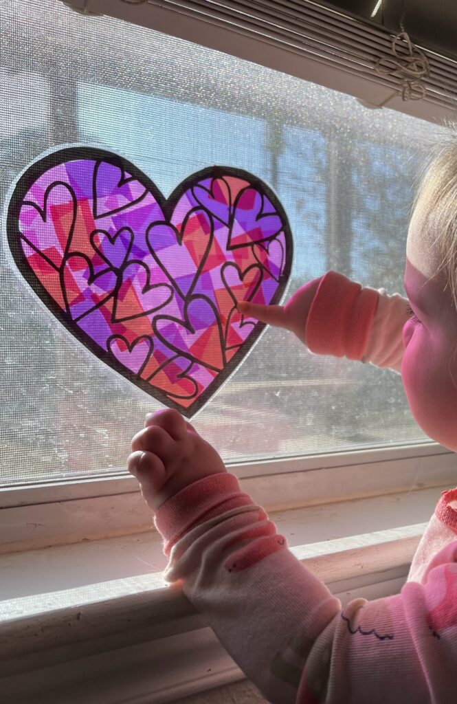 valentine's day activity for kids pointing