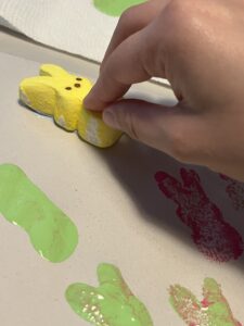 painting with peeps mom easter activity