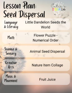 Plant life cycle lesson plan seed dispersal
\